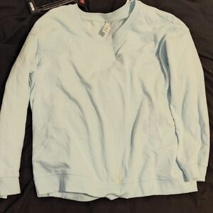 Light Blue Women's Sweater Vee Neck . Omg Mint Flawless